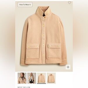 J Crew boucle shirt jacket small